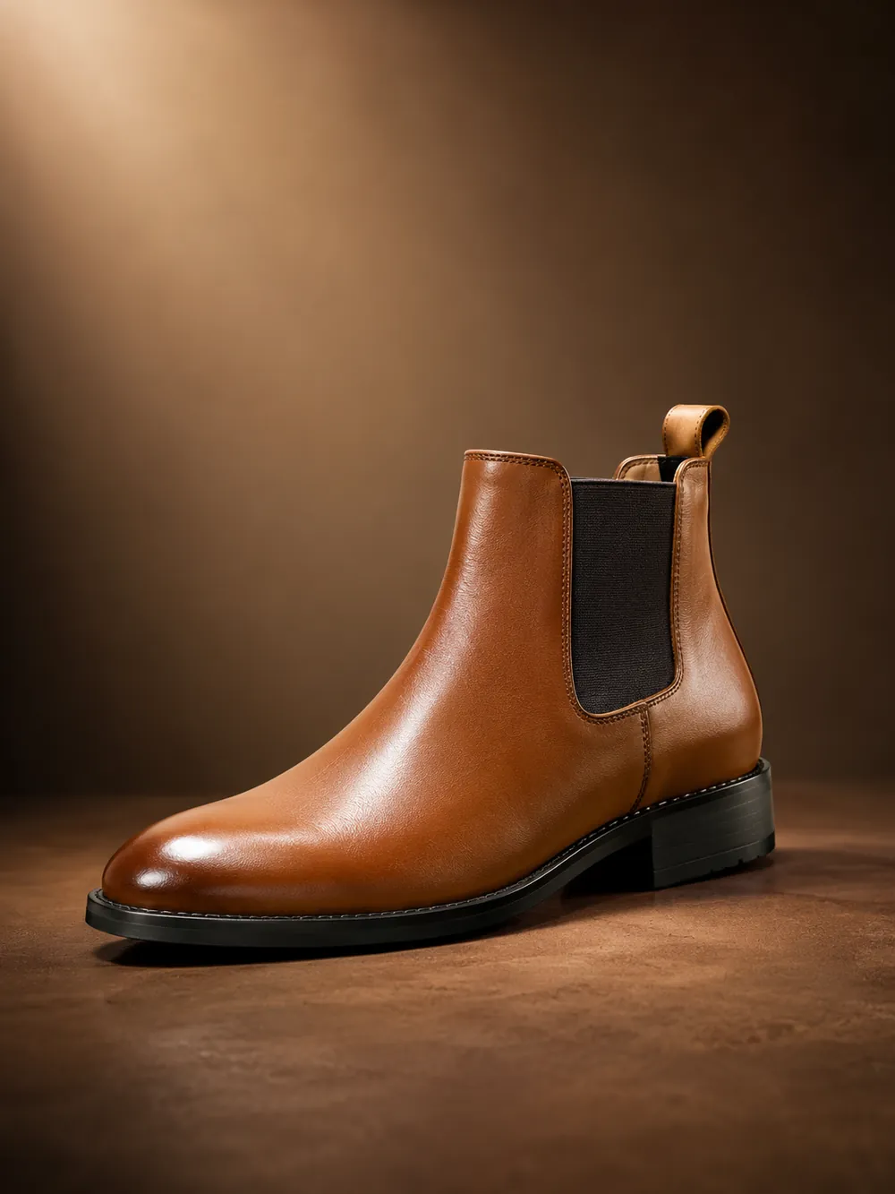 Cognac Chelsea Boot — handcrafted full-grain leather, Akhan Leather Agra