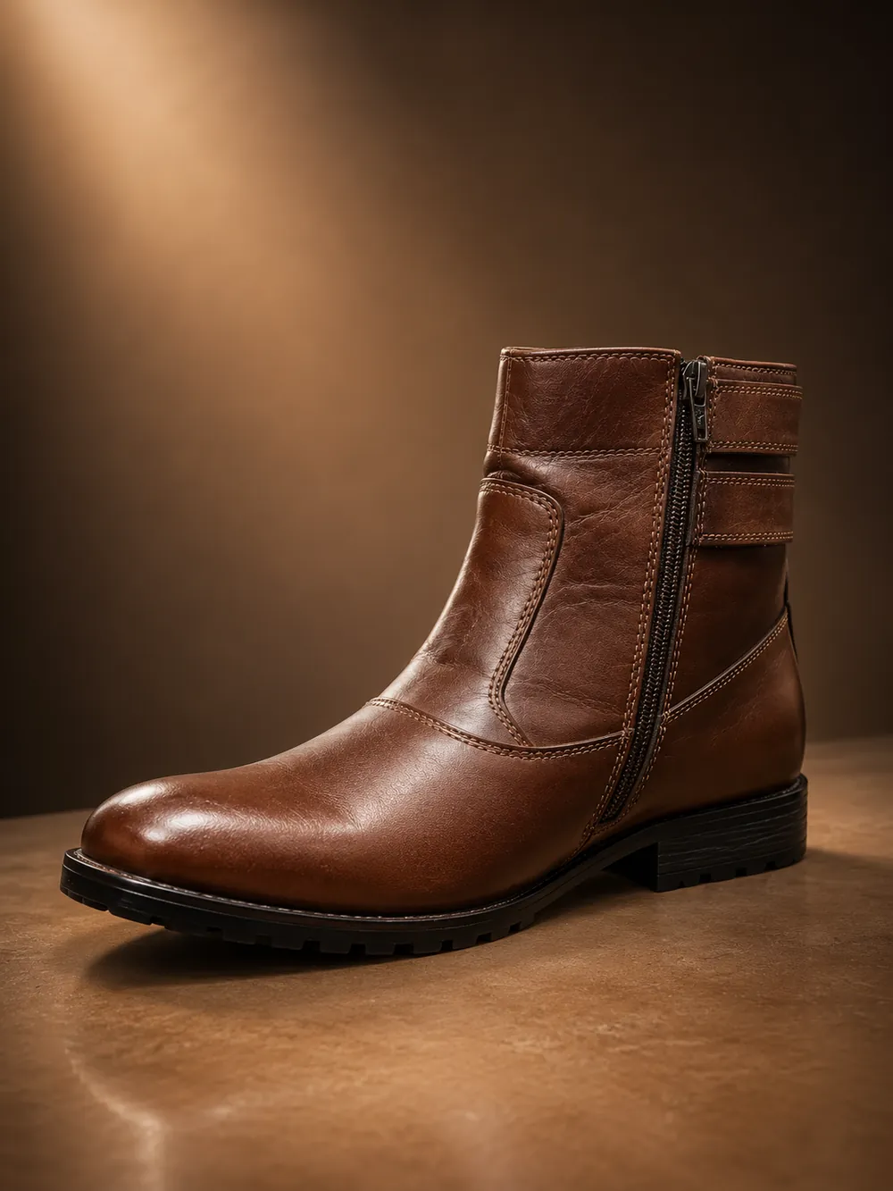 Side-Zip Boot — handcrafted full-grain leather, Akhan Leather Agra
