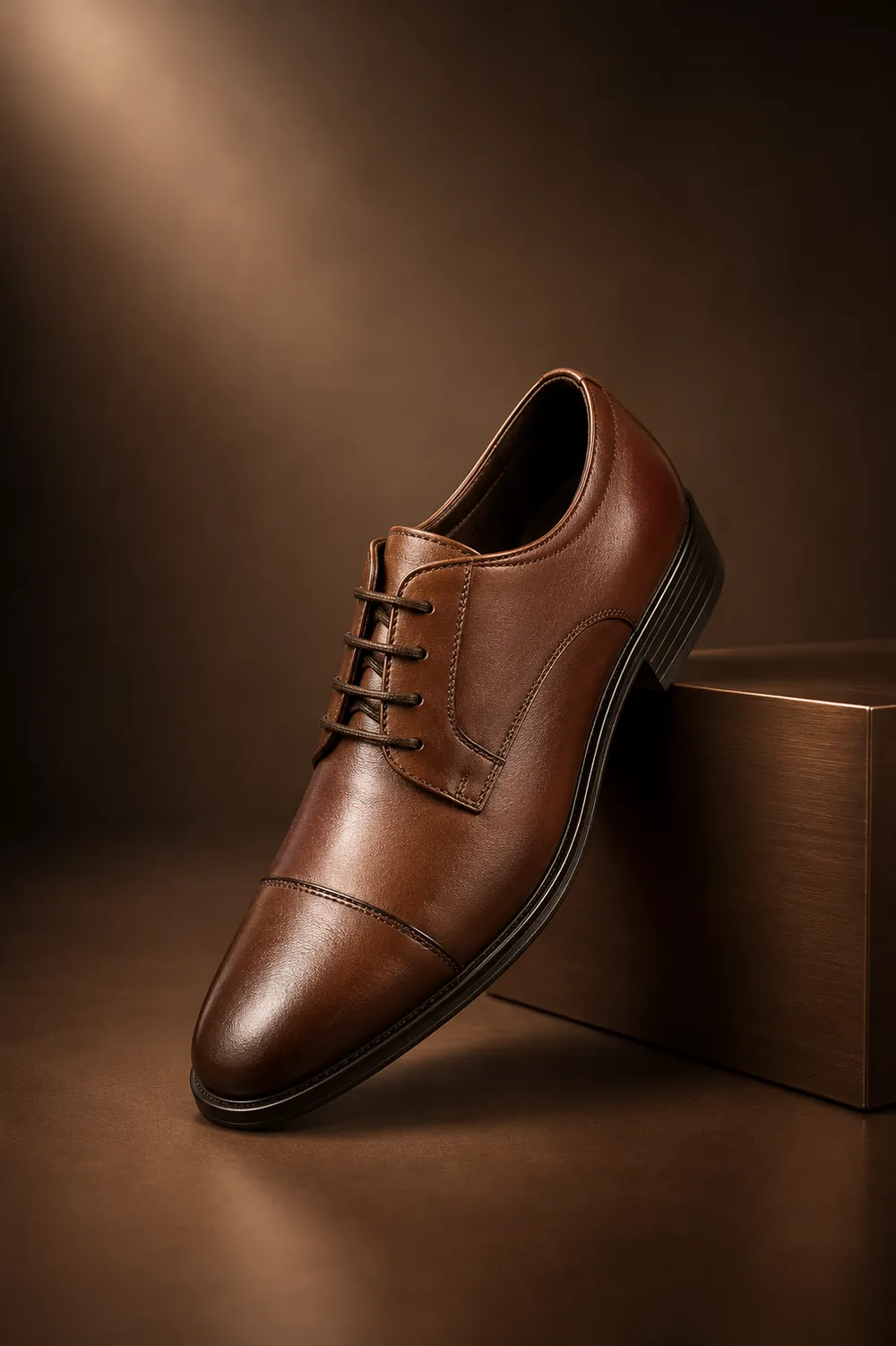 Cap-Toe Derby — handcrafted full-grain leather, Akhan Leather Agra