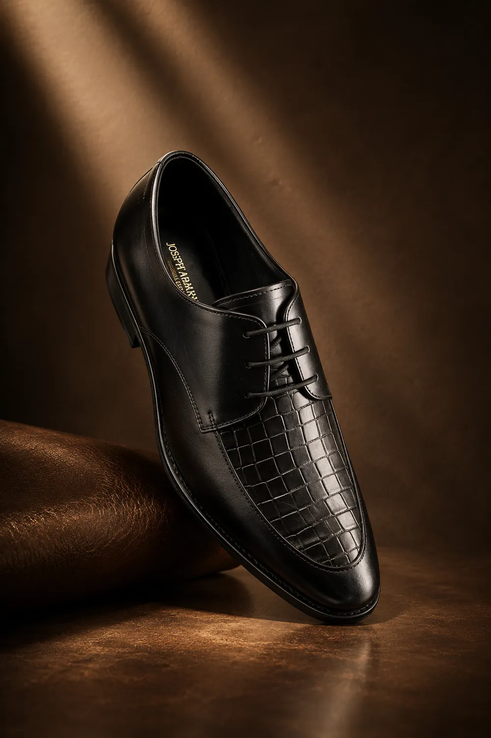 Exotic Croc Derby — handcrafted full-grain leather, Akhan Leather Agra