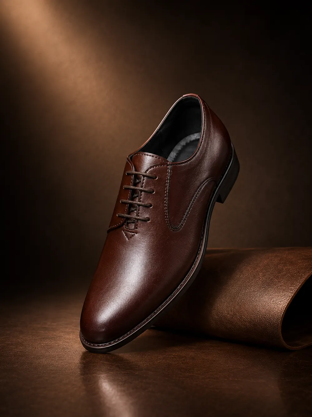 Patina Derby — handcrafted full-grain leather, Akhan Leather Agra