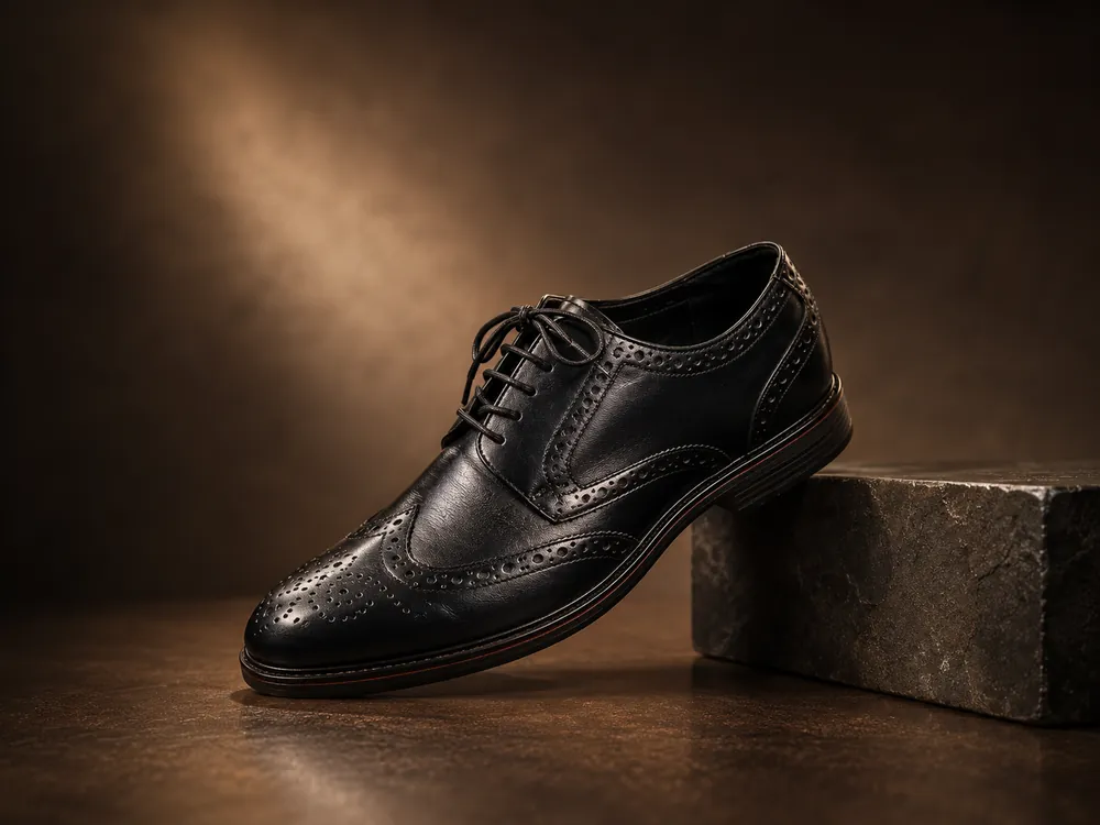 Wingtip Brogue Derby — handcrafted full-grain leather, Akhan Leather Agra