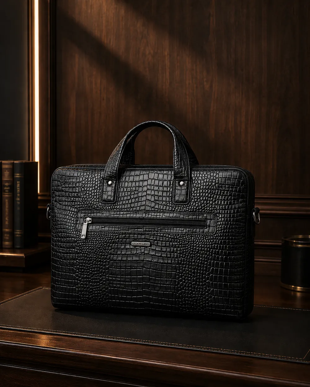 Croc Executive — handcrafted full-grain leather, Akhan Leather Agra
